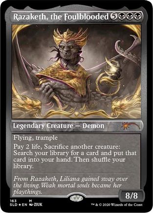 Razaketh, the Foulblooded (Foil Etched) (SLD-163) - [Secret Lair Drop Series] Foil - Trinity Hobby