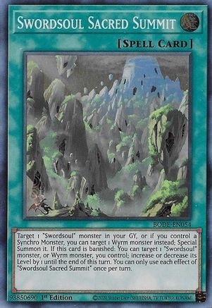 Swordsoul Sacred Summit [BODE-EN054] Super Rare - Trinity Hobby