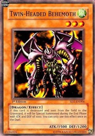 Twin-Headed Behemoth [SD1-EN004] - Structure Deck: Dragon's Roar Unlimited - Common / Short Print - Trinity Hobby