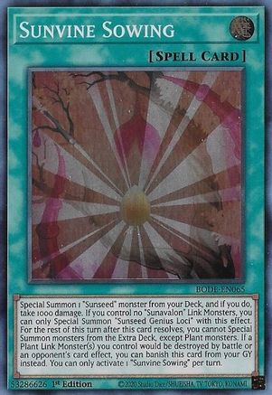 Sunvine Sowing [BODE-EN065] Super Rare - Trinity Hobby