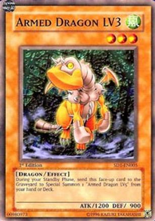 Armed Dragon LV3 [SD1-EN005] - Structure Deck: Dragon's Roar Unlimited - Common / Short Print - Trinity Hobby