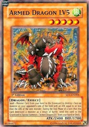 Armed Dragon LV5 [SD1-EN006] - Structure Deck: Dragon's Roar 1st Edition - Common / Short Print - Trinity Hobby