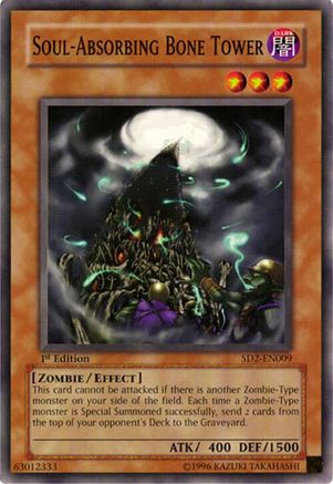 Soul-Absorbing Bone Tower [SD2-EN009] - Structure Deck: Zombie Madness Unlimited - Common / Short Print - Trinity Hobby