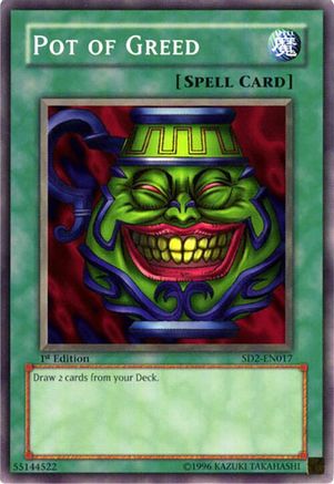Pot of Greed [SD2-EN017] - Structure Deck: Zombie Madness 1st Edition - Common / Short Print - Trinity Hobby