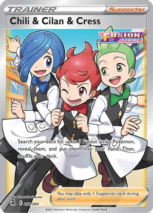 Chili & Cilan & Cress (258/264) [Sword & Shield: Fusion Strike] - Trinity Hobby