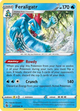 Feraligatr (057/264) [Sword & Shield: Fusion Strike] - Trinity Hobby