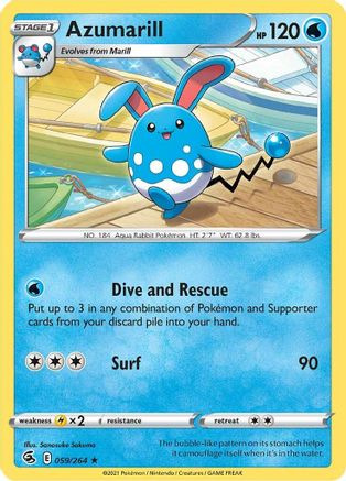 Azumarill (059/264) [Sword & Shield: Fusion Strike] - Trinity Hobby
