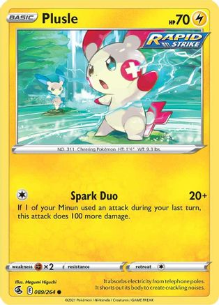 Plusle (089/264) [Sword & Shield: Fusion Strike] - Trinity Hobby