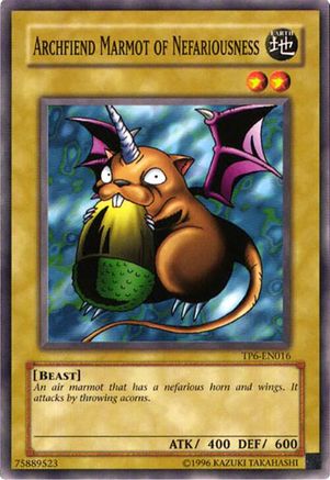 Archfiend Marmot of Nefariousness [TP6-EN016] - Tournament Pack 6 Unlimited - Common / Short Print - Trinity Hobby