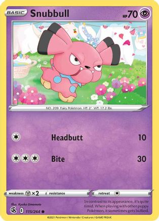 Snubbull (115/264) [Sword & Shield: Fusion Strike] - Trinity Hobby