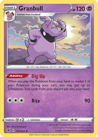 Granbull (116/264) [Sword & Shield: Fusion Strike] - Trinity Hobby