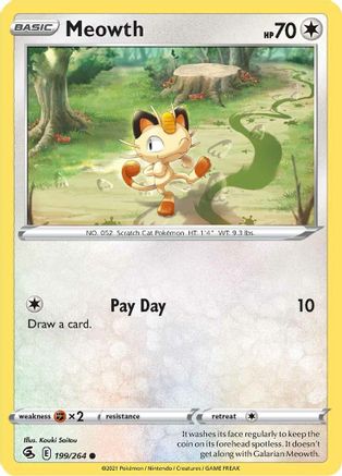 Meowth (199/264) [Sword & Shield: Fusion Strike] - Trinity Hobby