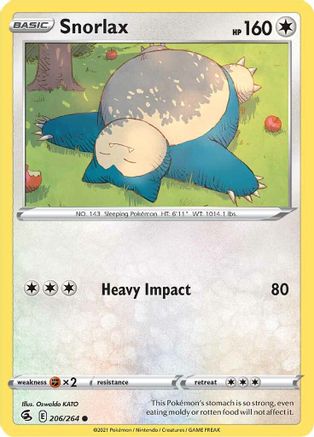 Snorlax (206/264) [Sword & Shield: Fusion Strike] - Trinity Hobby