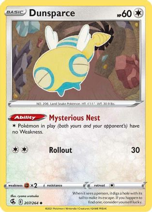 Dunsparce (207/264) [Sword & Shield: Fusion Strike] - Trinity Hobby