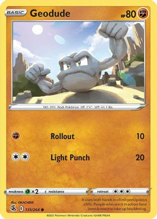 Geodude (135/264) [Sword & Shield: Fusion Strike] - Trinity Hobby
