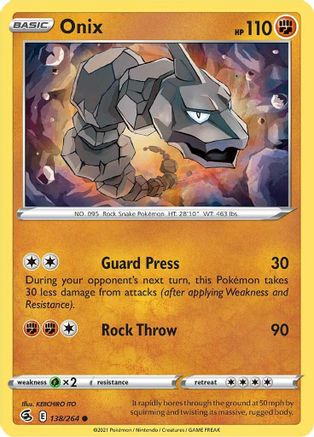 Onix (138/264) [Sword & Shield: Fusion Strike] - Trinity Hobby