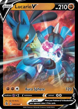Lucario V (146/264) [Sword & Shield: Fusion Strike] - Trinity Hobby