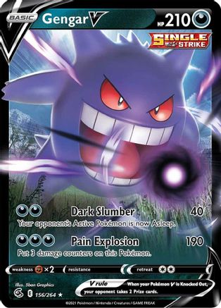 Gengar V (156/264) [Sword & Shield: Fusion Strike] - Trinity Hobby