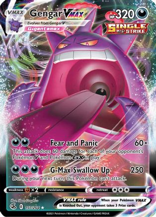 Gengar VMAX (157/264) [Sword & Shield: Fusion Strike] - Trinity Hobby