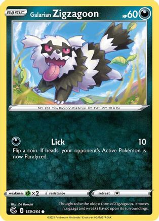 Galarian Zigzagoon (159/264) [Sword & Shield: Fusion Strike] - Trinity Hobby