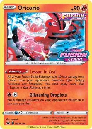 Oricorio (SWSH168) (Prerelease Promo) [Sword & Shield: Black Star Promos] - Trinity Hobby