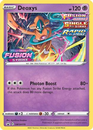 Deoxys (SWSH170) (Prerelease Promo) [Sword & Shield: Black Star Promos] - Trinity Hobby