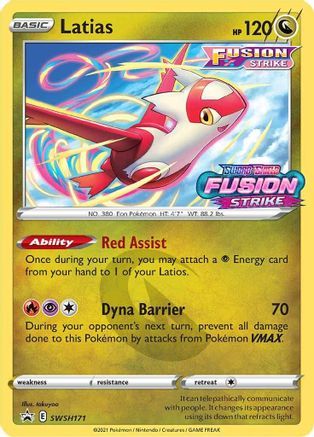 Latias (SWSH171) (Prerelease Promo) [Sword & Shield: Black Star Promos] - Trinity Hobby