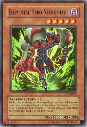 Elemental Hero Necroshade [GX1-EN001] - GX Duel Academy GBA Promo Limited - Super Rare - Trinity Hobby
