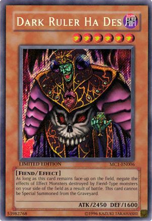 Dark Ruler Ha Des [MC1-EN006] Secret Rare - Trinity Hobby