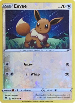 Eevee (Reverse Cosmos Holo) - (130/185) Reverse Holofoil [Miscellaneous Cards & Products]
