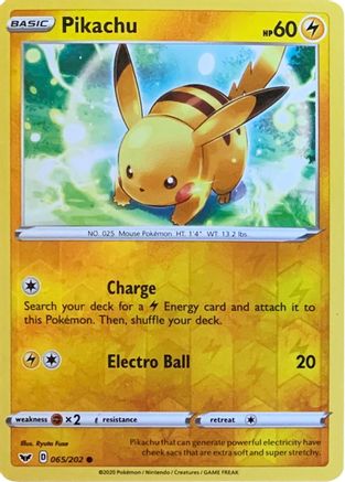 Pikachu (Reverse Cosmos Holo) - (065/202) Reverse Holofoil [Miscellaneous Cards & Products]