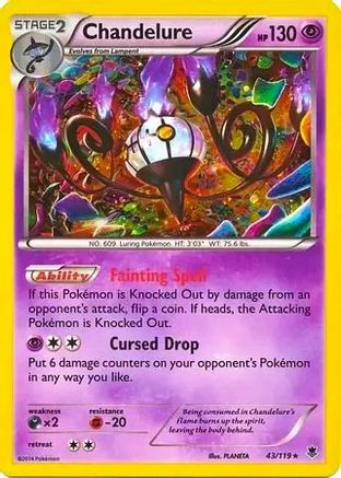 Chandelure (43/119) (Cosmos Holo) [XY: Phantom Forces] - Trinity Hobby