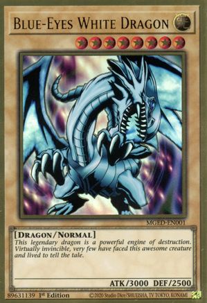 Blue-Eyes White Dragon (Alternate Art) [MGED-EN001] Gold Rare - Trinity Hobby