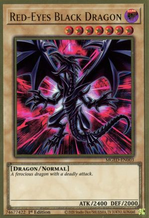 Red-Eyes Black Dragon (Alternate Art) [MGED-EN003] Gold Rare - Trinity Hobby