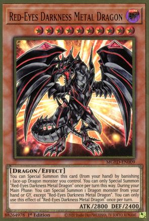 Red-Eyes Darkness Metal Dragon [MGED-EN009] Gold Rare - Trinity Hobby