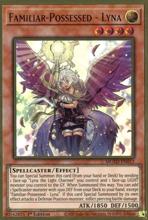 Familiar-Possessed - Lyna (Alternate Art) [MGED-EN013] Gold Rare - Trinity Hobby