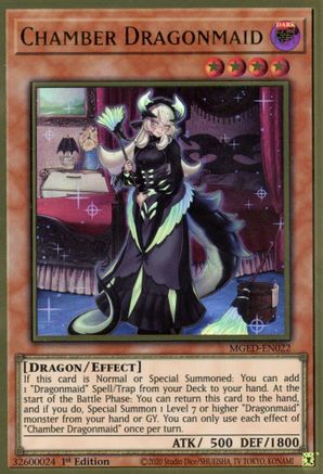 Chamber Dragonmaid [MGED-EN022] Gold Rare - Trinity Hobby