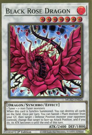 Black Rose Dragon [MGED-EN026] Gold Rare - Trinity Hobby