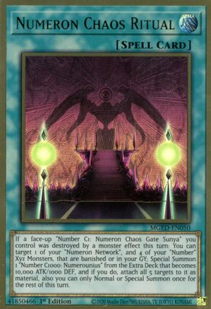 Numeron Chaos Ritual [MGED-EN050] Gold Rare - Trinity Hobby