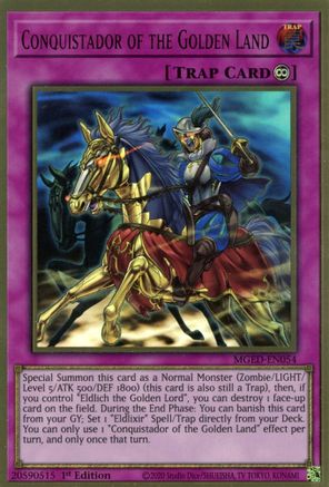 Conquistador of the Golden Land [MGED-EN054] Gold Rare - Trinity Hobby