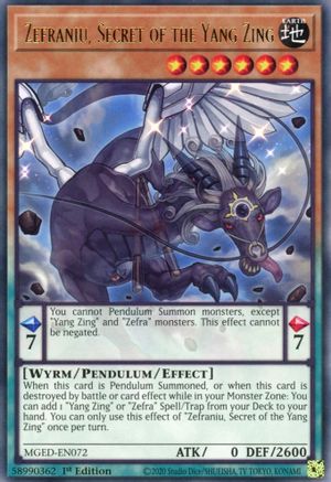 Zefraniu, Secret of the Yang Zing [MGED-EN072] Rare - Trinity Hobby