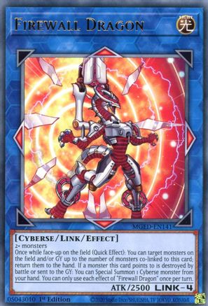 Firewall Dragon (Alternate Art - Red) [MGED-EN141] Rare - Trinity Hobby