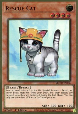 Rescue Cat [MGED-EN006] Gold Rare - Trinity Hobby