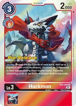 Huckmon [BT6-009] [Double Diamond Pre-Release Cards] - Trinity Hobby