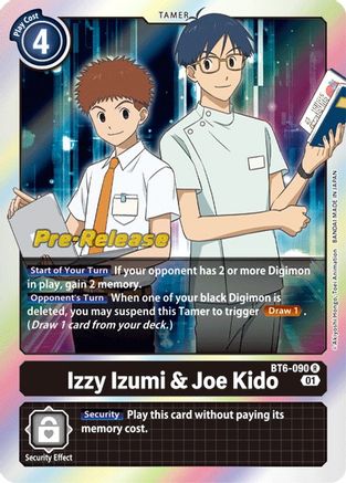 Izzy Izumi & Joe Kido [BT6-090] [Double Diamond Pre-Release Cards] - Trinity Hobby