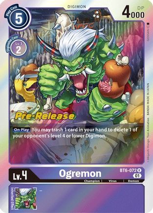 Ogremon [BT6-072] [Double Diamond Pre-Release Cards] - Trinity Hobby