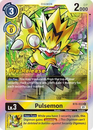Pulsemon [BT6-033] [Double Diamond Pre-Release Cards] - Trinity Hobby