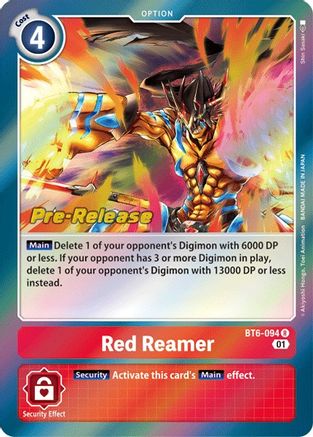 Red Reamer [BT6-094] [Double Diamond Pre-Release Cards] - Trinity Hobby
