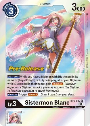 Sistermon Blanc [BT6-082] [Double Diamond Pre-Release Cards] - Trinity Hobby