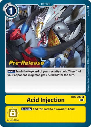 Acid Injection [BT6-099] [Double Diamond Pre-Release Cards] - Trinity Hobby
